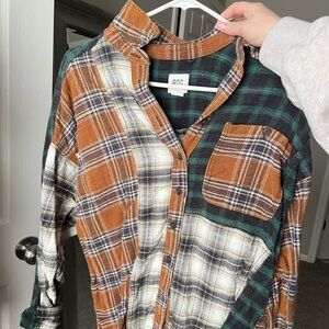 urban outfitters BDG patchwork flannel